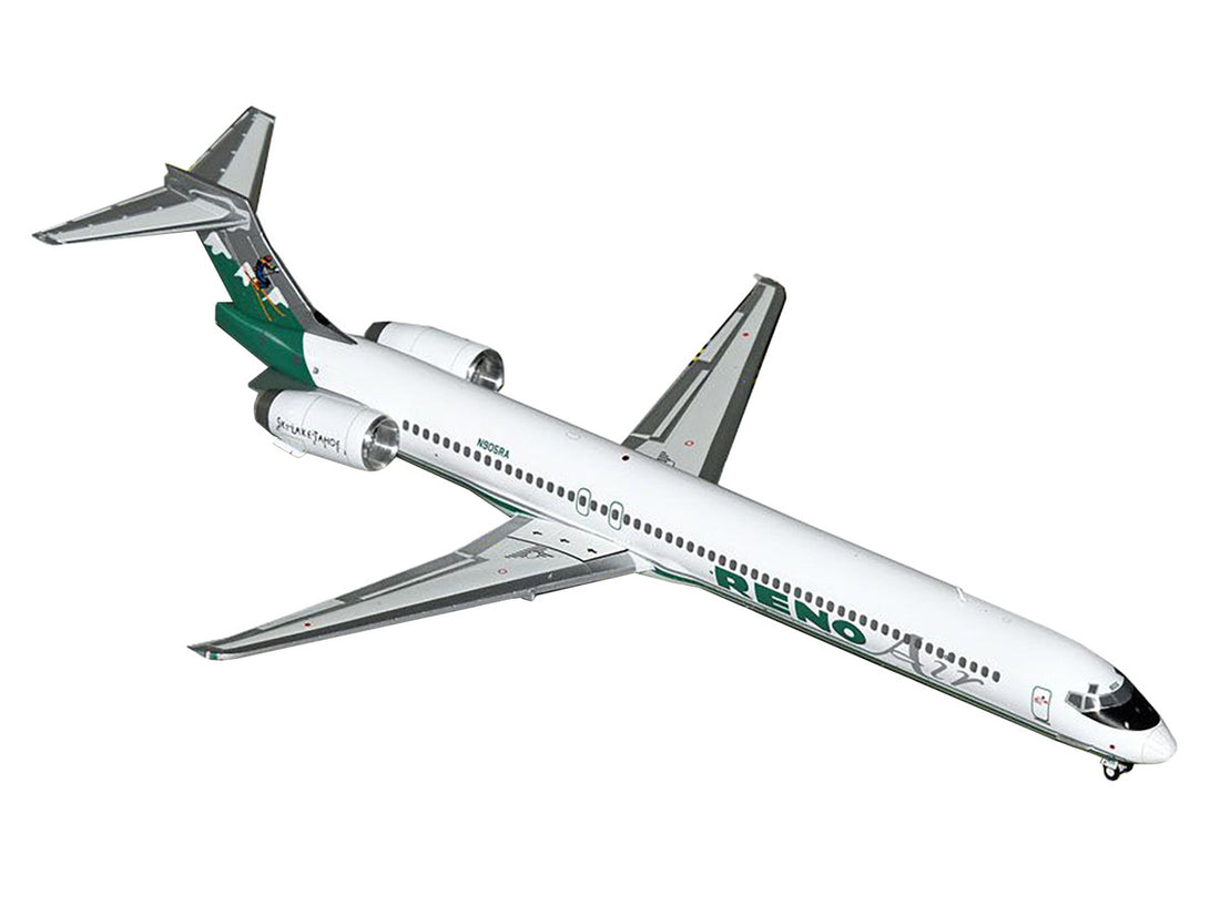 McDonnell Douglas MD-90 Commercial Aircraft "Reno Air" (N905RA) White with Green Tail "Gemini 200" Series 1/200 Diecast Model Airplane by GeminiJets-0