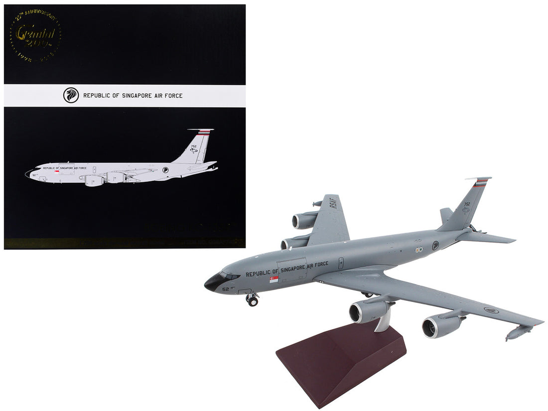 Boeing KC-135R Stratotanker Tanker Aircraft "Republic of Singapore Air Force" Gray "Gemini 200" Series 1/200 Diecast Model Airplane by GeminiJets-0