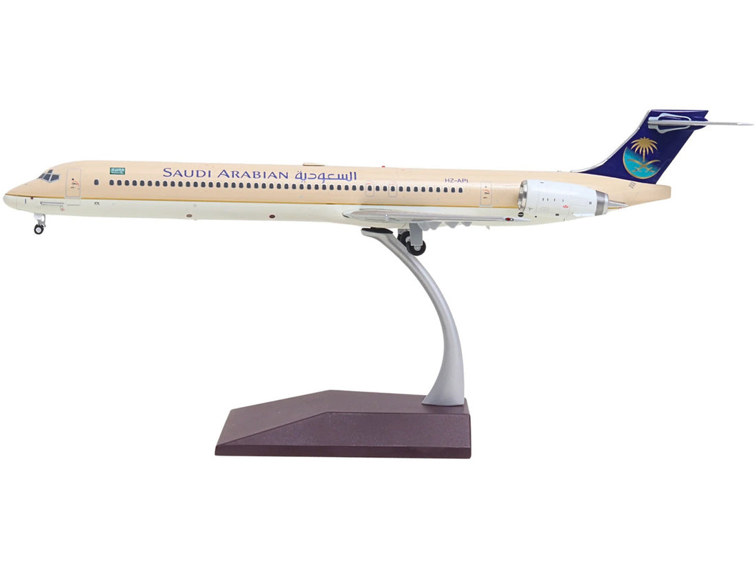 McDonnell Douglas MD-90 Commercial Aircraft "Saudia Airlines" (HZ-API) Beige with Blue Tail "Gemini 200" Series 1/200 Diecast Model by GeminiJets-2
