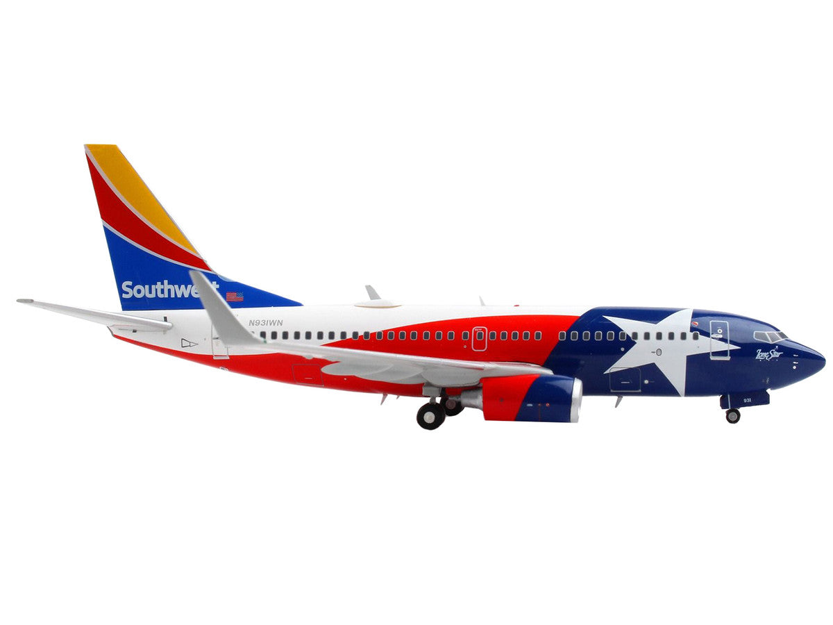Boeing 737-700 Commercial Aircraft "Southwest Airlines - Lone Star One" Texas Flag Livery "Gemini 200" Series 1/200 Diecast Model Airplane by GeminiJets-1