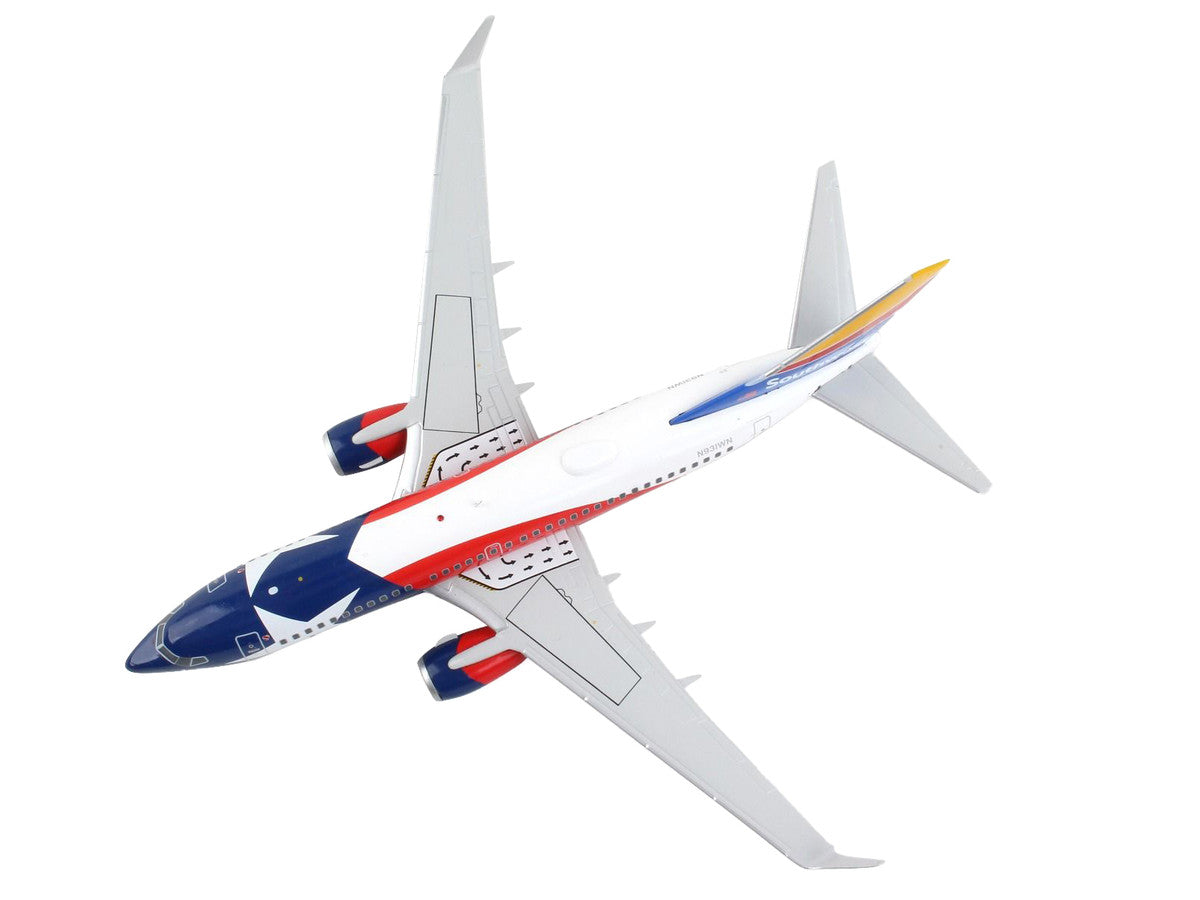 Boeing 737-700 Commercial Aircraft "Southwest Airlines - Lone Star One" Texas Flag Livery "Gemini 200" Series 1/200 Diecast Model Airplane by GeminiJets-4