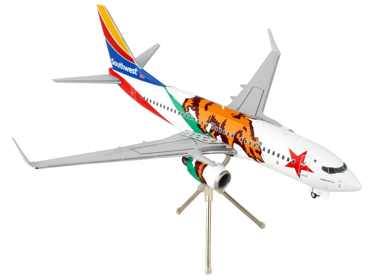 Boeing 737-700 Commercial Aircraft "Southwest Airlines - California One" California Flag Livery "Gemini 200" Series 1/200 Diecast Model Airplane by GeminiJets-2