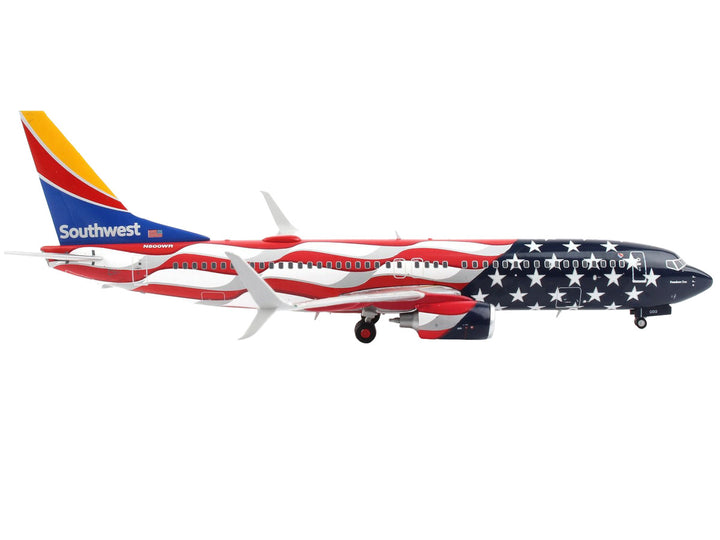 Boeing 737-800 Commercial Aircraft "Southwest Airlines - Freedom One" American Flag Livery "Gemini 200" Series 1/200 Diecast Model Airplane by GeminiJets-1