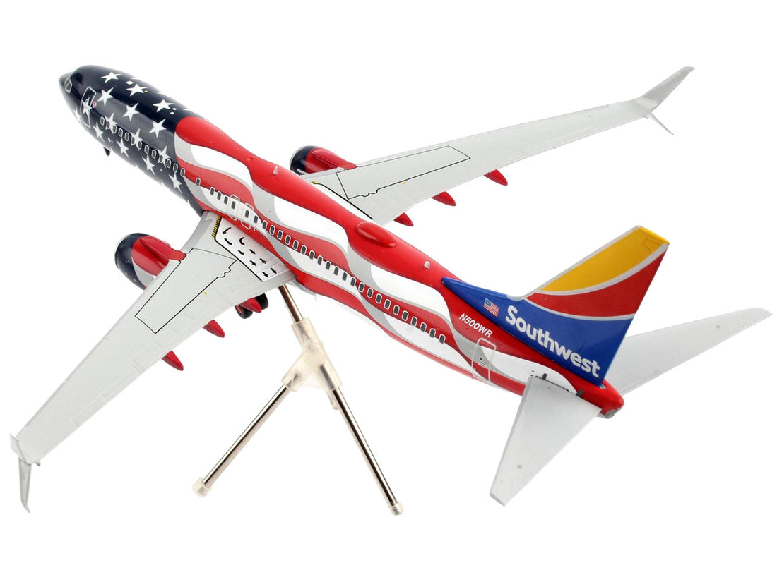 Boeing 737-800 Commercial Aircraft "Southwest Airlines - Freedom One" American Flag Livery "Gemini 200" Series 1/200 Diecast Model Airplane by GeminiJets-2