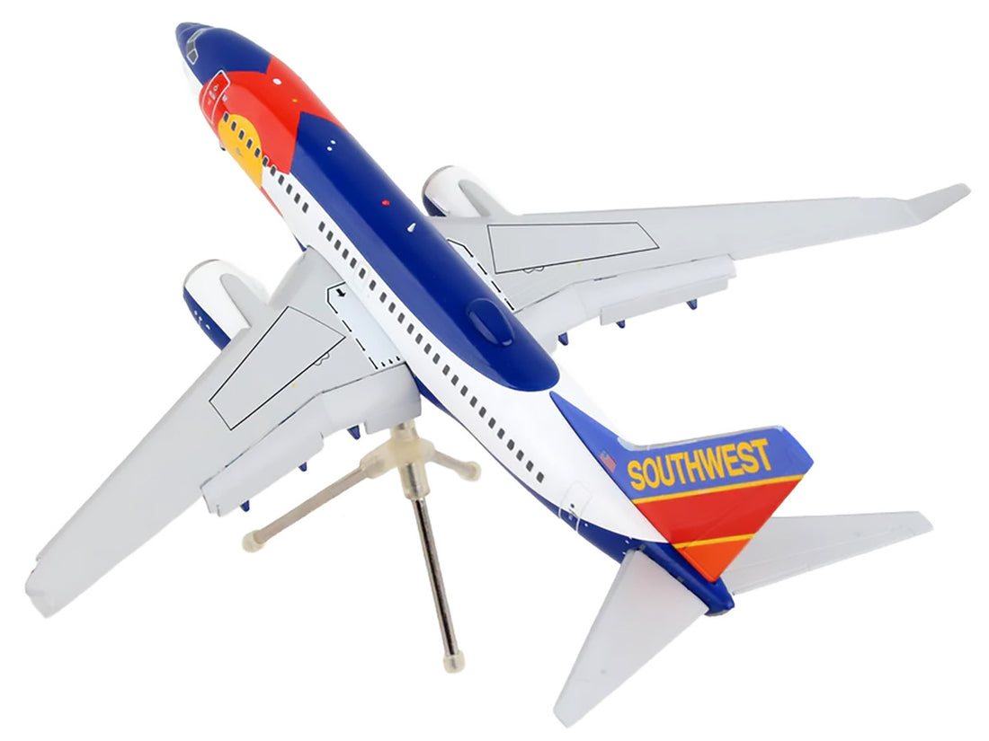 Boeing 737-700 Commercial Aircraft with Flaps Down Configuration "Southwest Airlines - Colorado One" (N230WN) White and Blue "Gemini 200" Series 1/200 Diecast Model Airplane by GeminiJets 4