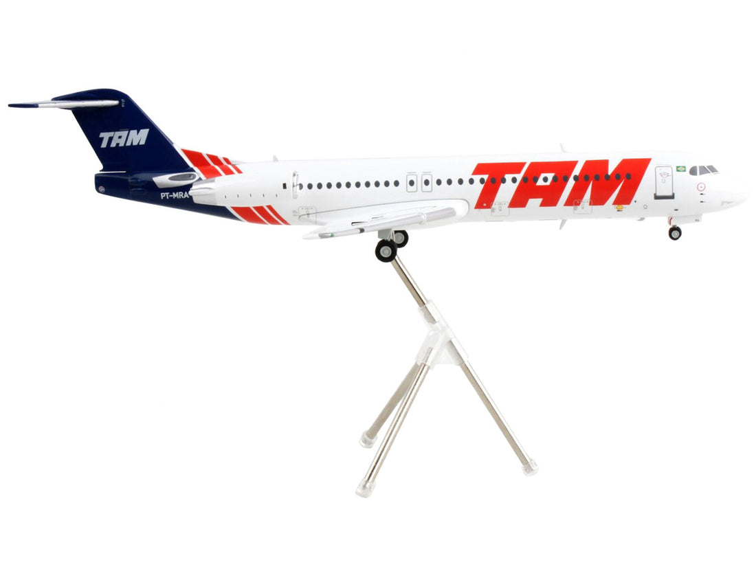 Fokker F100 Commercial Aircraft "TAM Linhas Aereas - Airlines" White with Blue Tail "Gemini 200" Series 1/200 Diecast Model Airplane by GeminiJets-2