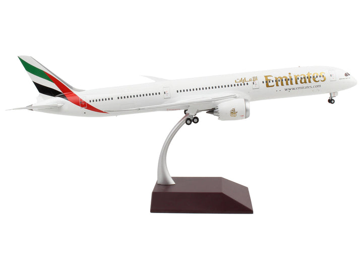 Boeing 787-10 Commercial Aircraft "Emirates Airlines" White with Striped Tail "Gemini 200" Series 1/200 Diecast Model Airplane by GeminiJets-1