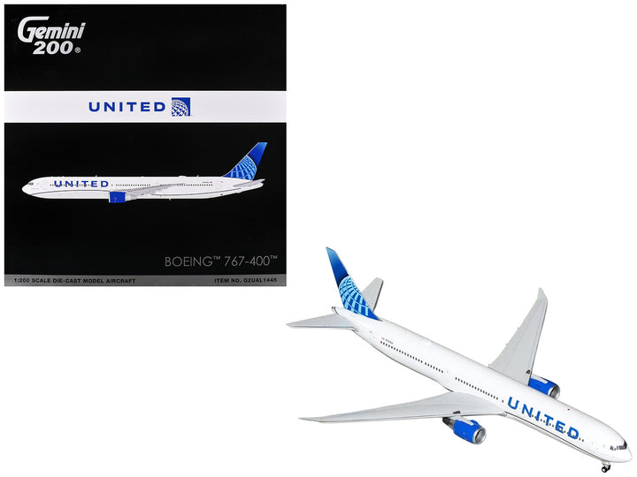 GeminiJets Boeing 767-400ER United Airlines N76064 1:200 diecast airplane model with packaging