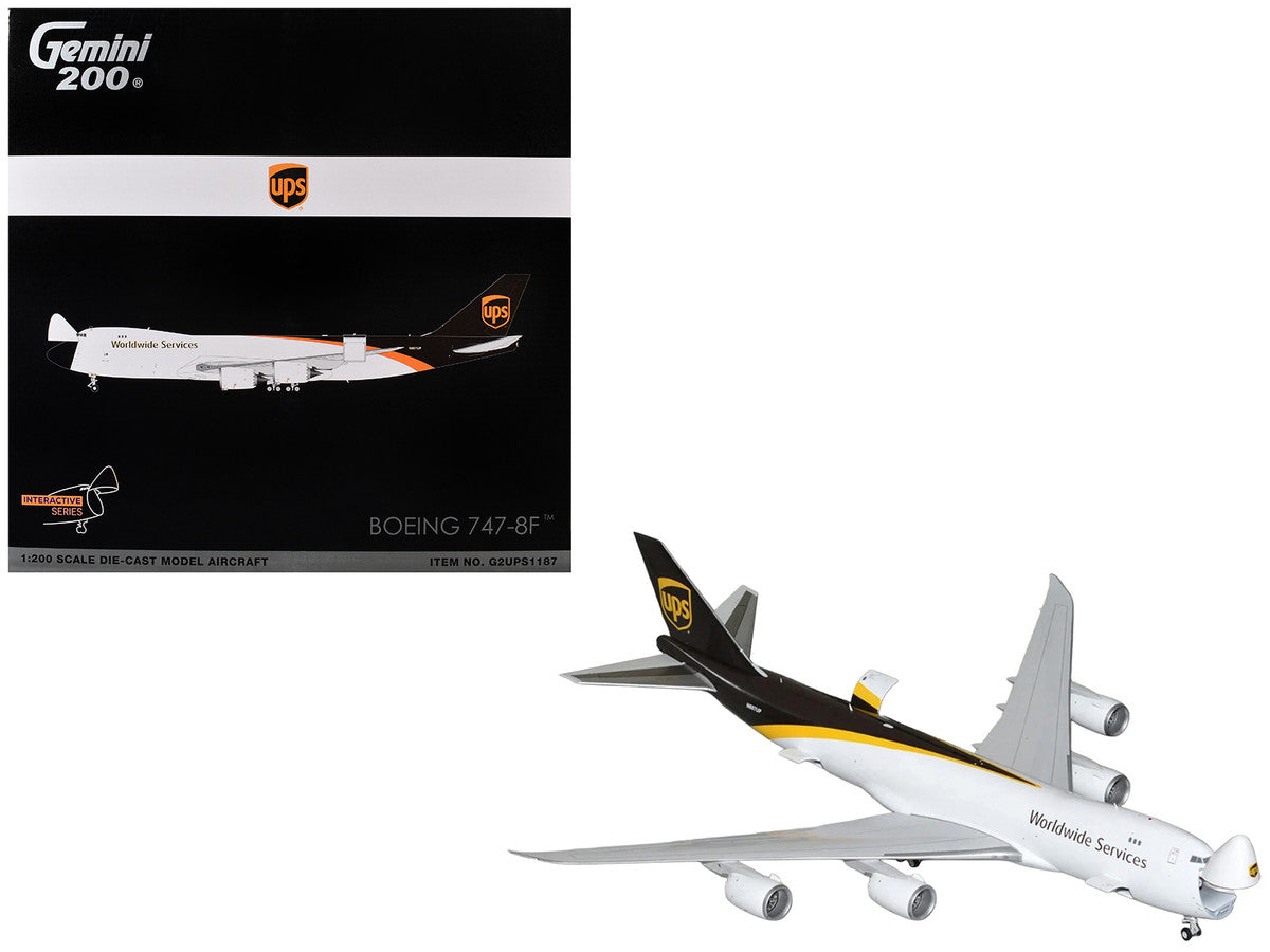 UPS Boeing 747-8F N607UP GeminiJets 1:200 diecast aircraft with display stand