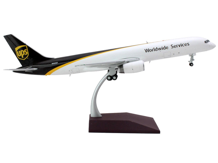 Boeing 757-200 Commercial Aircraft "UPS Worldwide Services" (N465UP) White with Brown Tail "Gemini 200" Series 1/200 Diecast Model Airplane by GeminiJets-1