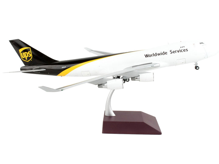 Boeing 747-400F Commercial Aircraft "UPS Worldwide Services" White with Brown Tail "Gemini 200 - Interactive" Series 1/200 Diecast Model Airplane by GeminiJets-1