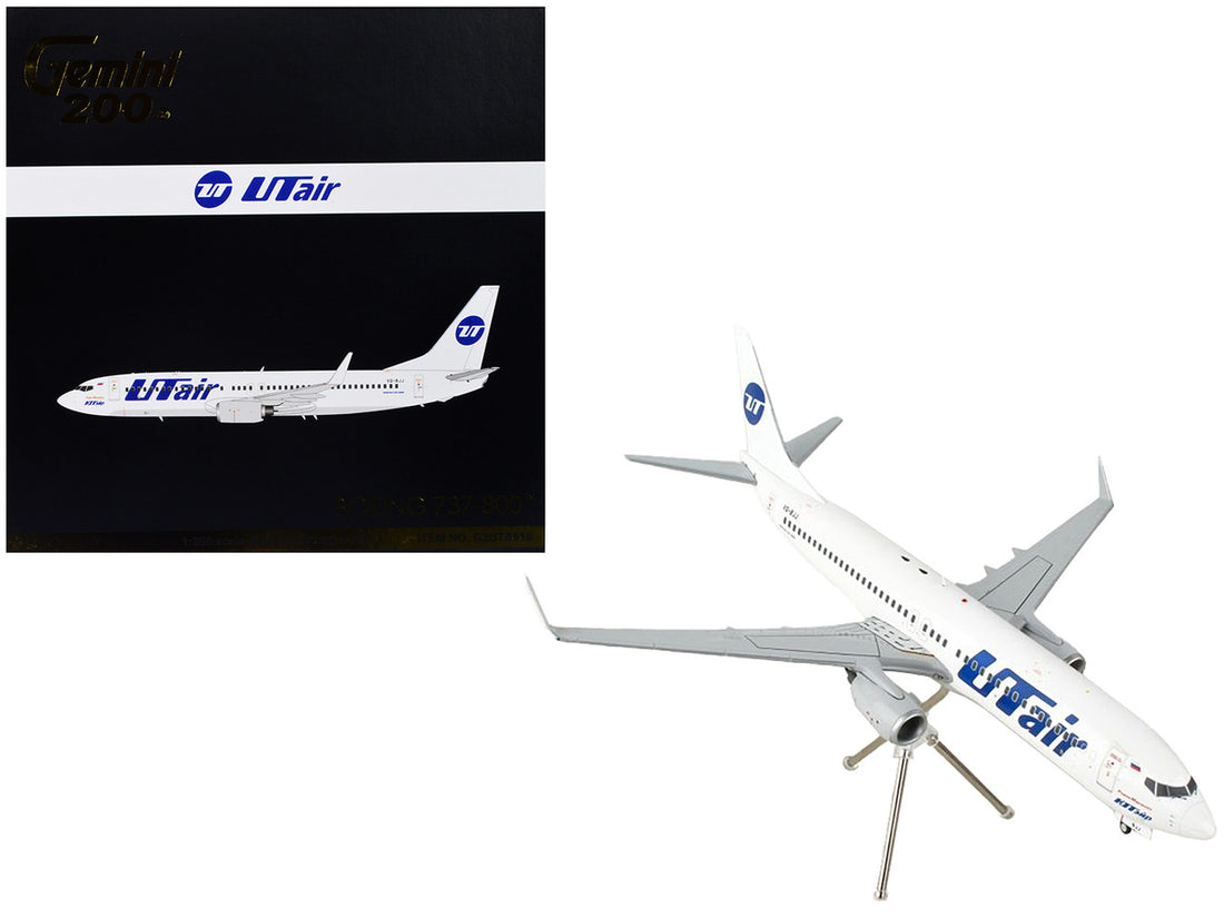 Boeing 737-800 Commercial Aircraft "UTair" White "Gemini 200" Series 1/200 Diecast Model Airplane by GeminiJets-0