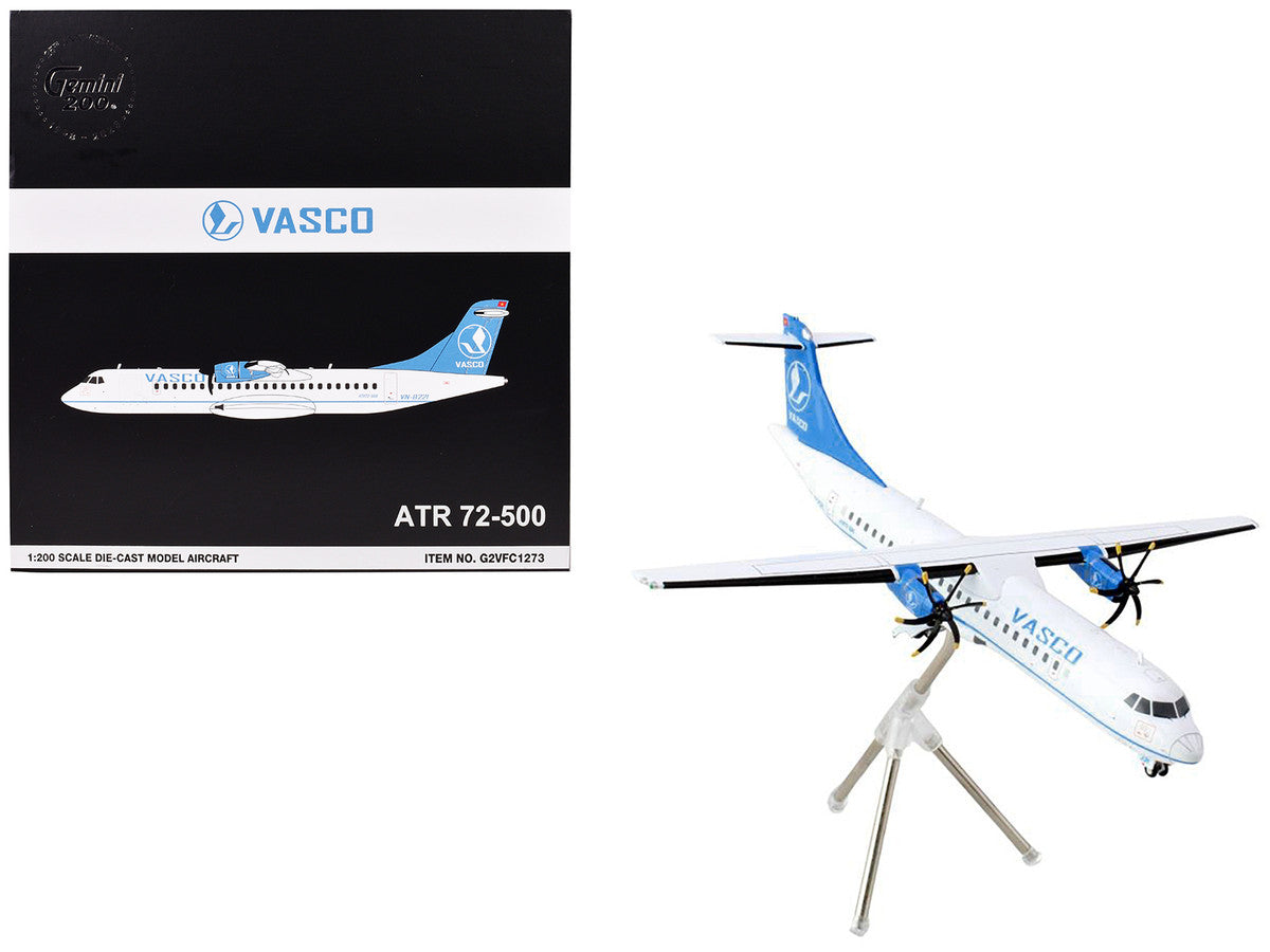 ATR 72-500 Commercial Aircraft "Vietnam Air Services Company (VASCO)" (VN-B221) White with Blue Tail "Gemini 200" Series 1/200 Diecast Model Airplane by GeminiJets-0