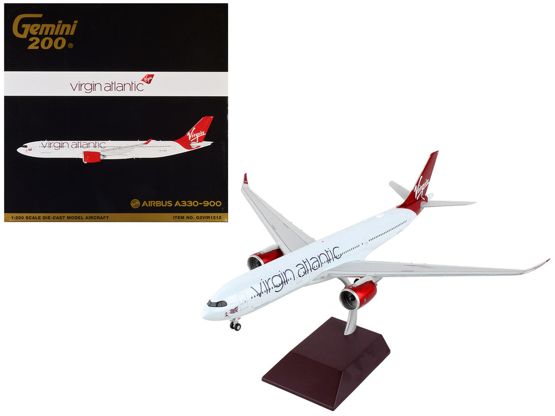 Airbus A330-900 Commercial Aircraft "Virgin Atlantic Airways" White with Red Tail "Gemini 200" Series 1/200 Diecast Model Airplane by GeminiJets-0