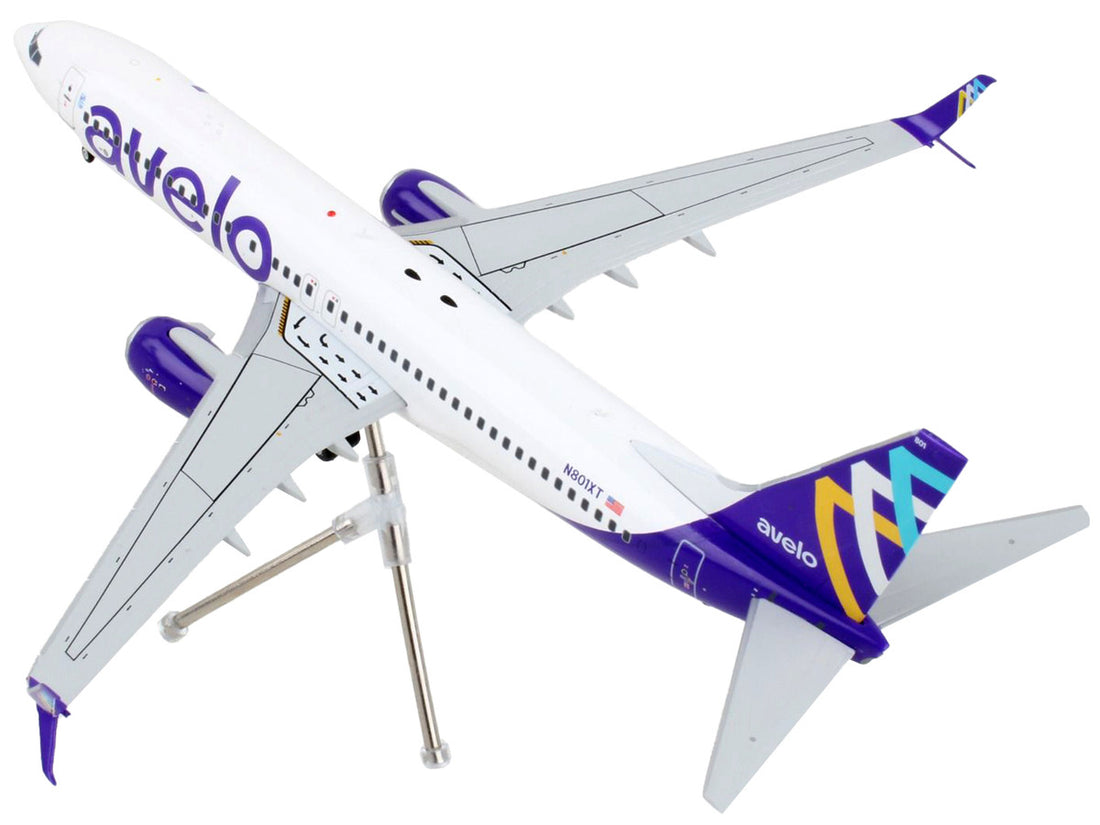 Boeing 737-800 Commercial Aircraft "Avelo Airlines" White with Purple Tail "Gemini 200" Series 1/200 Diecast Model Airplane by GeminiJets-2