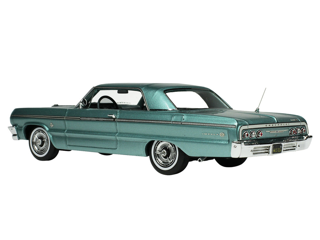 1964 Chevrolet Impala Azure Aqua Blue Metallic with Blue Interior Limited Edition to 200 pieces Worldwide 1/43 Model Car by Goldvarg Collection-2