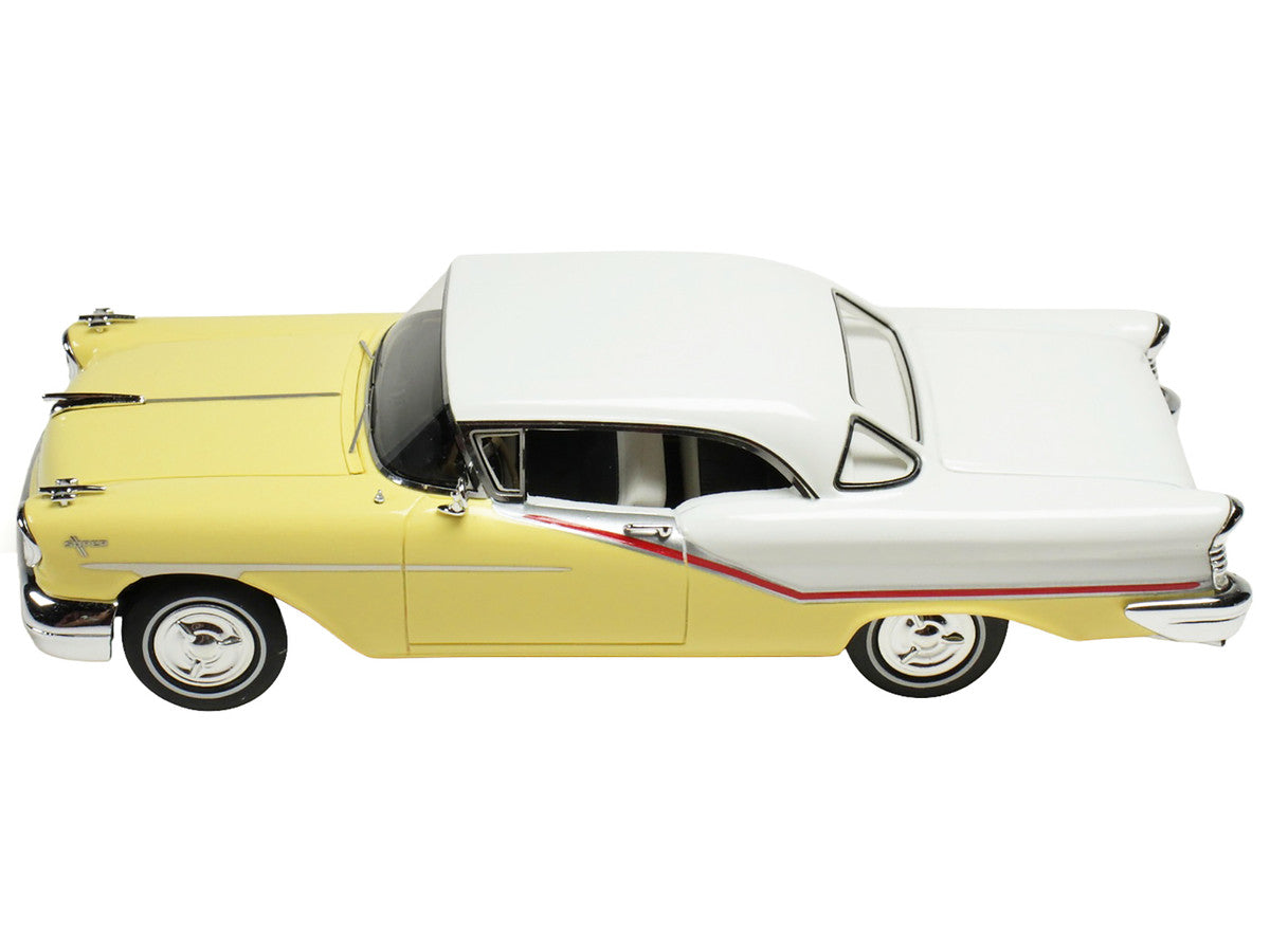 1957 Oldsmobile Starfire Coronado Yellow and Alcan White Limited Edition to 200 pieces Worldwide 1/43 Model Car by Goldvarg Collection-0