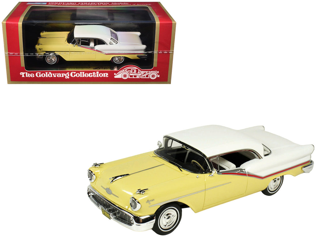 1957 Oldsmobile Starfire Coronado Yellow and Alcan White Limited Edition to 200 pieces Worldwide 1/43 Model Car by Goldvarg Collection-4