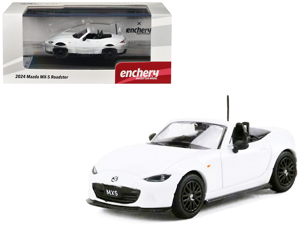 2024 Mazda MX-5 Roadster White 1/64 Diecast Model Car by GCD x Enchery-3