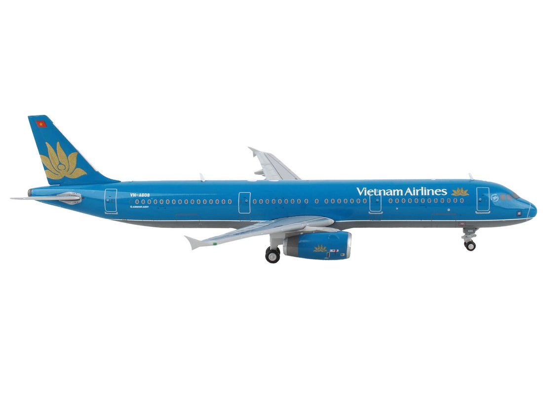 Airbus A321 Commercial Aircraft "Vietnam Airlines" Blue 1/400 Diecast Model Airplane by GeminiJets-1