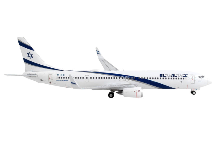 Boeing 737-900ER Commercial Aircraft "El Al Israel Airlines" White with Blue Stripes 1/400 Diecast Model Airplane by GeminiJets-1