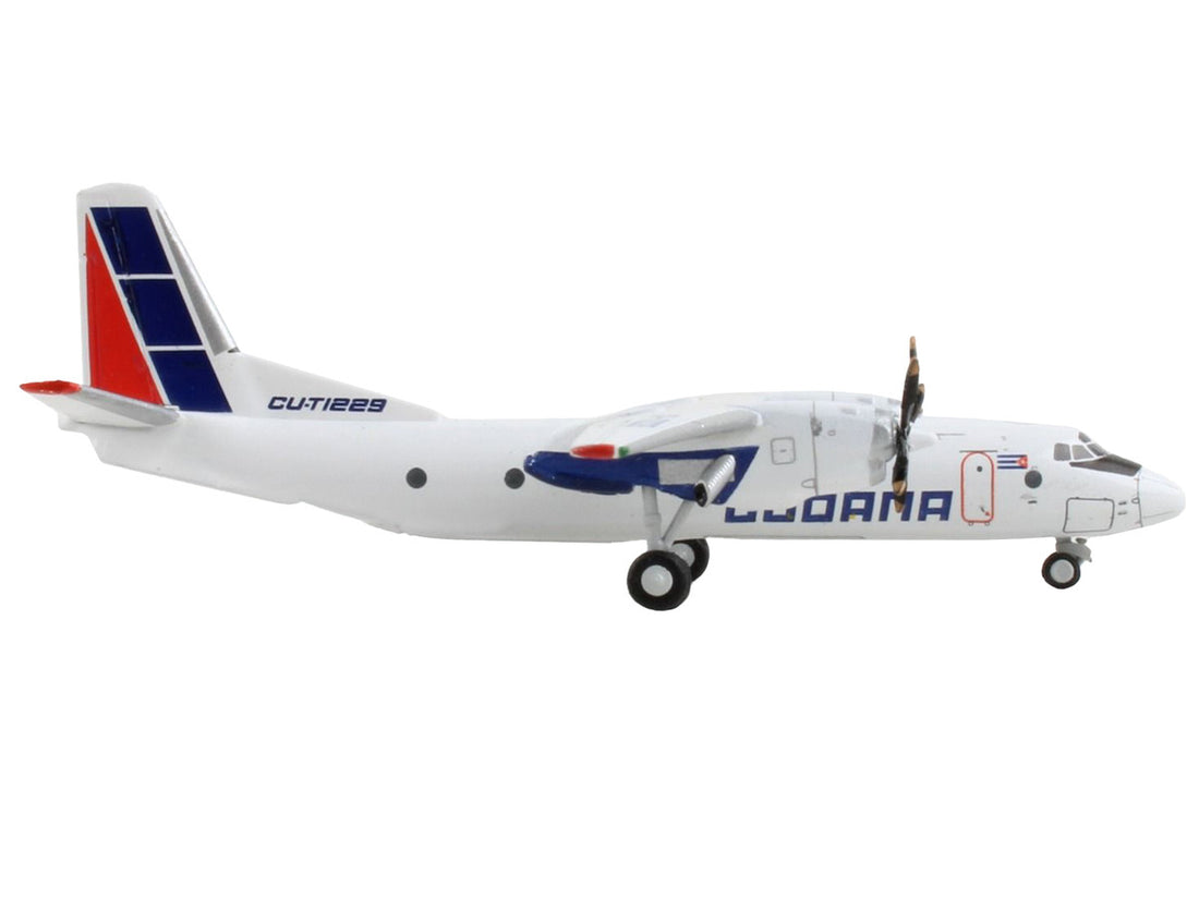 Antonov An-26 Commercial Aircraft "Cubana de Aviacion" White with Red and Blue Tail 1/400 Diecast Model Airplane by GeminiJets-2