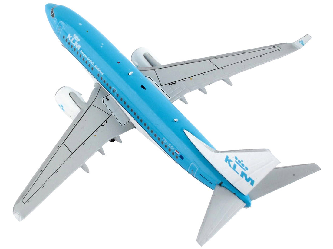 Boeing 737-700 Commercial Aircraft "KLM Royal Dutch Airlines" Blue and White 1/400 Diecast Model Airplane by GeminiJets-2