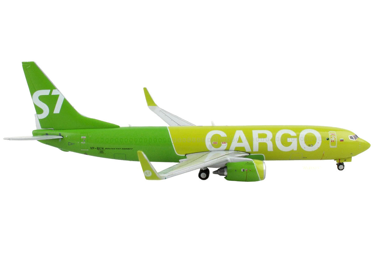 Boeing 737-800BCF Commercial Aircraft "S7 Airlines Cargo" Green 1/400 Diecast Model Airplane by GeminiJets-1