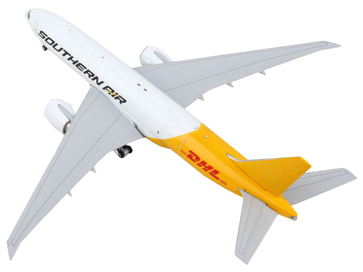 Boeing 777F Commercial Aircraft "Southern Air - DHL" White and Yellow 1/400 Diecast Model Airplane by GeminiJets-2