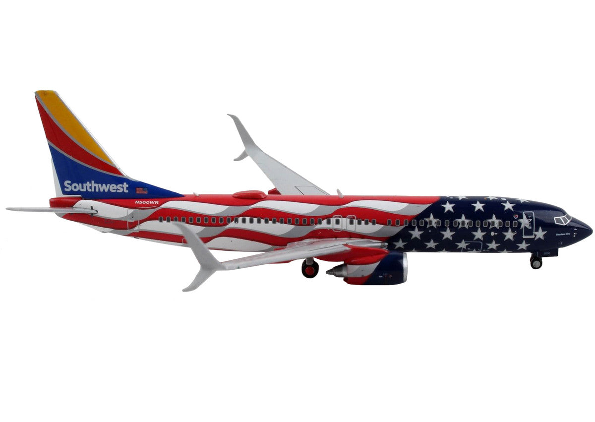 Boeing 737-800 Commercial Aircraft "Southwest Airlines - Freedom One" United States Flag Livery 1/400 Diecast Model Airplane by GeminiJets 3