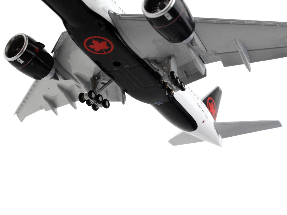 Boeing 777-200LR Commercial Aircraft with Flaps Down "Air Canada" White with Black Tail 1/400 Diecast Model Airplane by GeminiJets-2