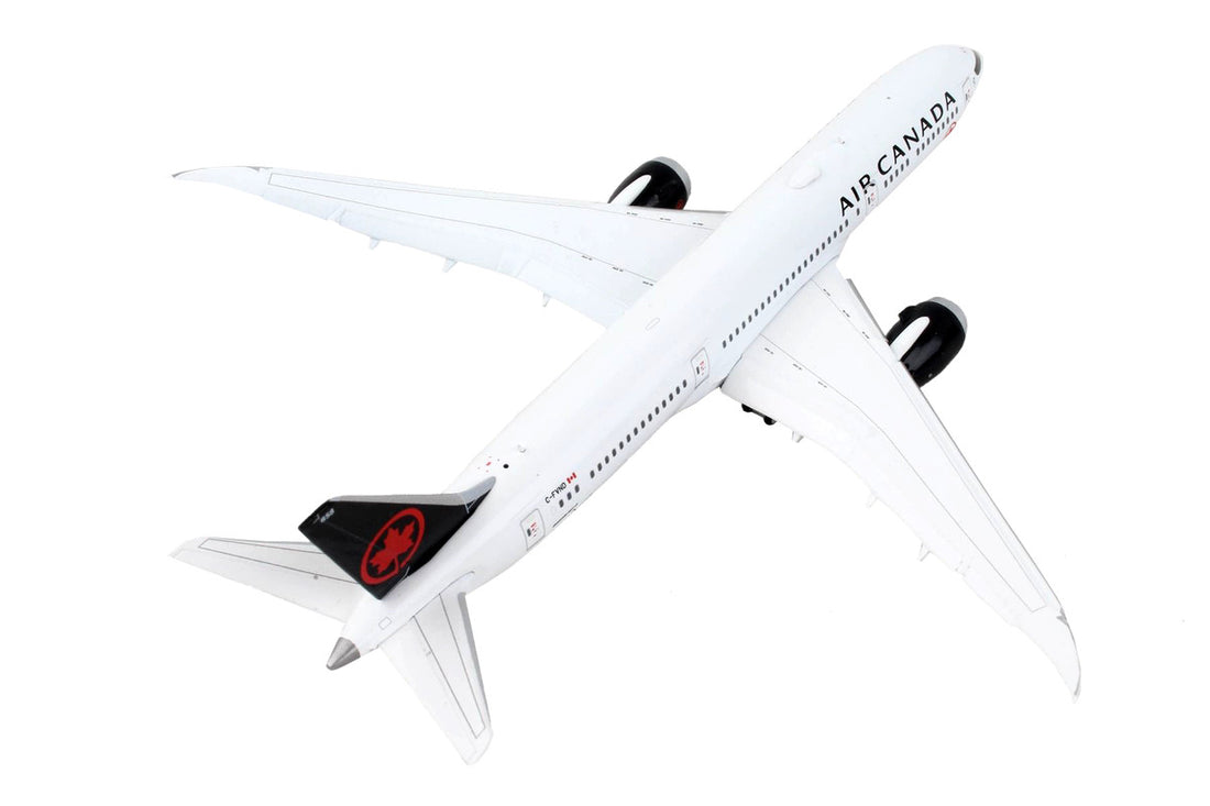 Boeing 787-9 Commercial Aircraft with Flaps Down "Air Canada" White with Black Tail 1/400 Diecast Model Airplane by GeminiJets-3