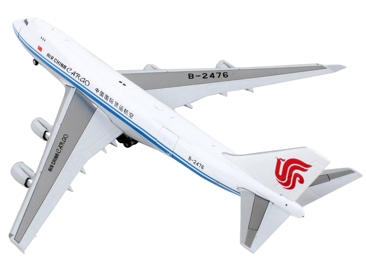 Boeing 747-400F Commercial Aircraft "Air China Cargo" White with Blue Stripes "Interactive Series" 1/400 Diecast Model Airplane by GeminiJets-4