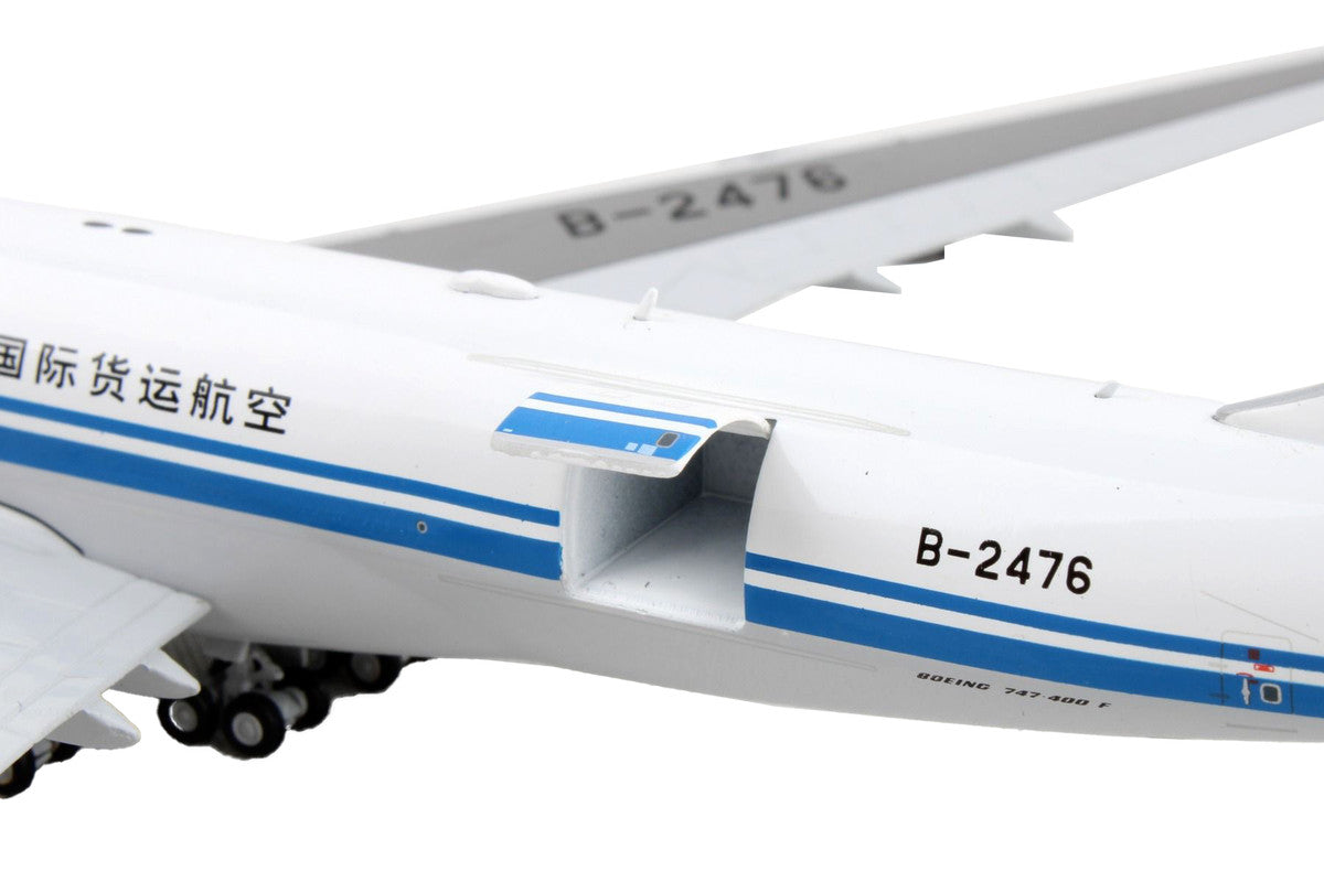 Boeing 747-400F Commercial Aircraft "Air China Cargo" White with Blue Stripes "Interactive Series" 1/400 Diecast Model Airplane by GeminiJets-3