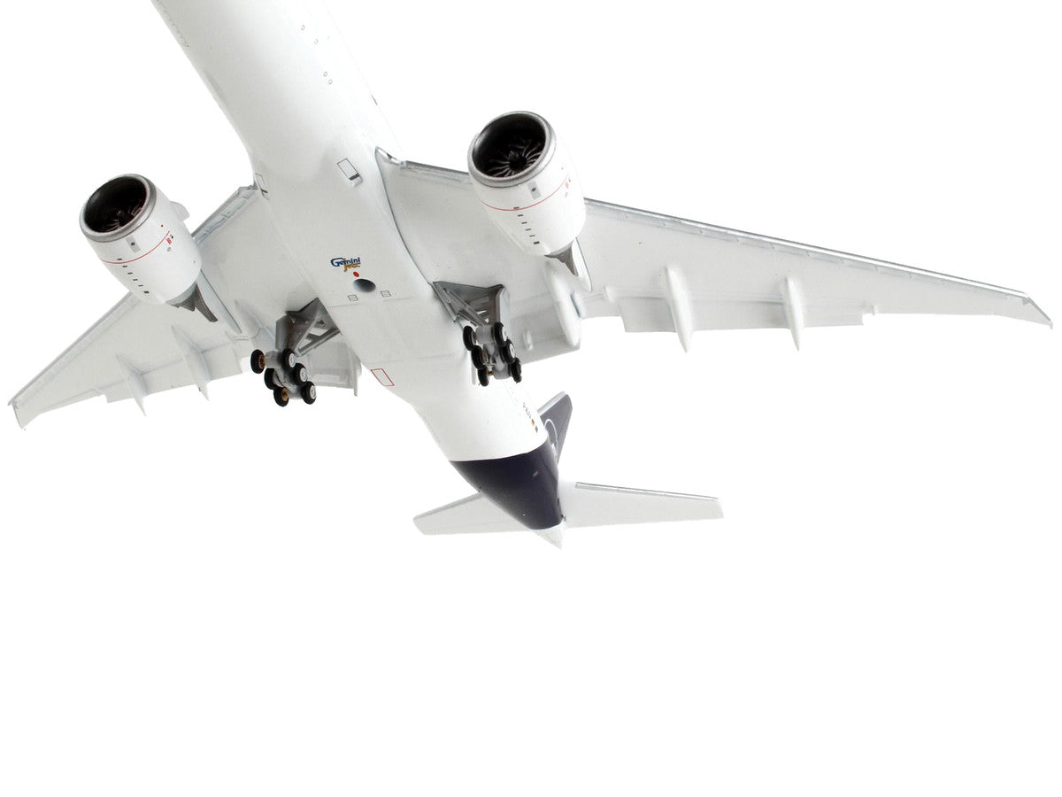 Boeing 777F Commercial Aircraft with Flaps Down "Lufthansa Cargo" White with Dark Blue Tail 1/400 Diecast Model Airplane by GeminiJets-3