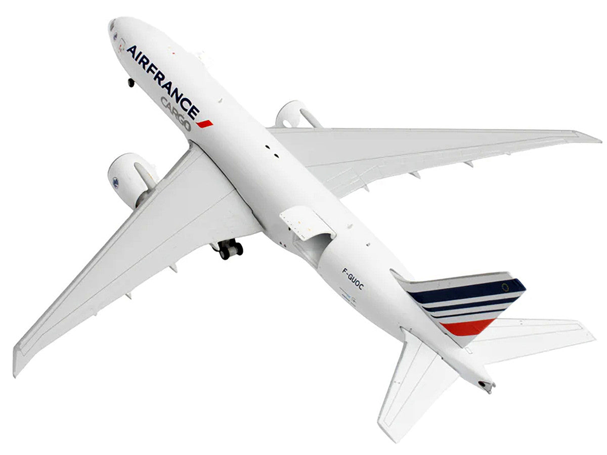 Boeing 777F Commercial Aircraft "Air France Cargo" (F-GUOC) White with Red and Blue Striped Tail "Interactive Series" 1/400 Diecast Model Airplane by GeminiJets