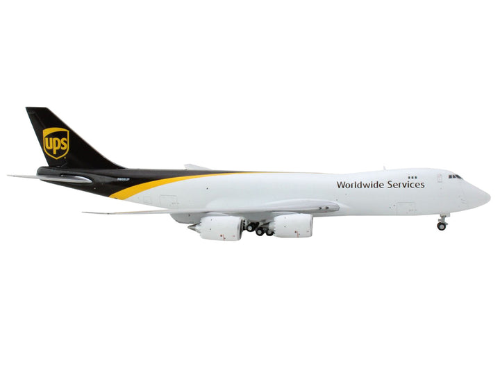 Boeing 747-8F Commercial Aircraft "UPS Worldwide Services" White with Brown Tail 1/400 Diecast Model Airplane by GeminiJets-1