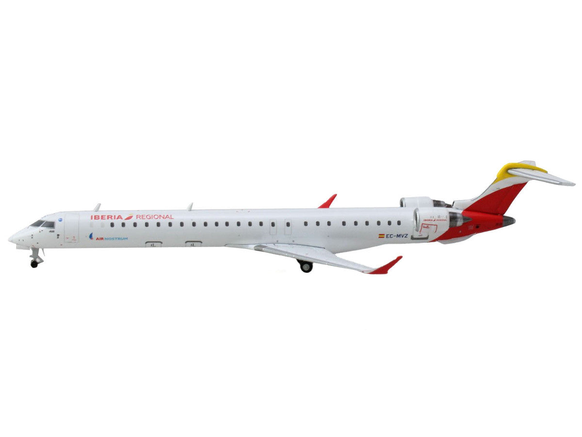 Bombardier CRJ1000 Commercial Aircraft "Iberia Regional" (EC-MVZ) White with Red Tail 1/400 Diecast Model Airplane by GeminiJets-2