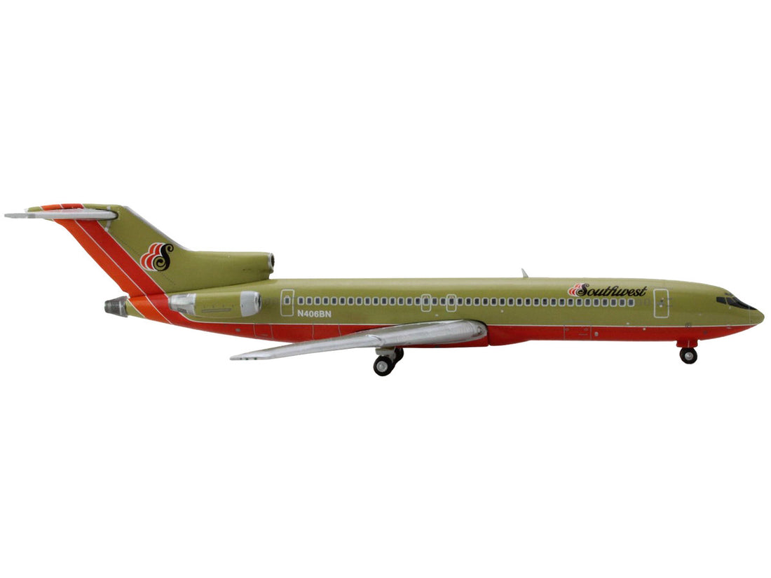 Boeing 727-200 Commercial Aircraft "Southwest Airlines" Gold with Red and Orange Stripes 1/400 Diecast Model Airplane by GeminiJets-1