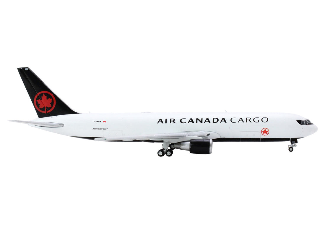 Boeing 767-300F Commercial Aircraft "Air Canada Cargo" (C-GXHM) White with Black Tail 1/400 Diecast Model Airplane by GeminiJets-1