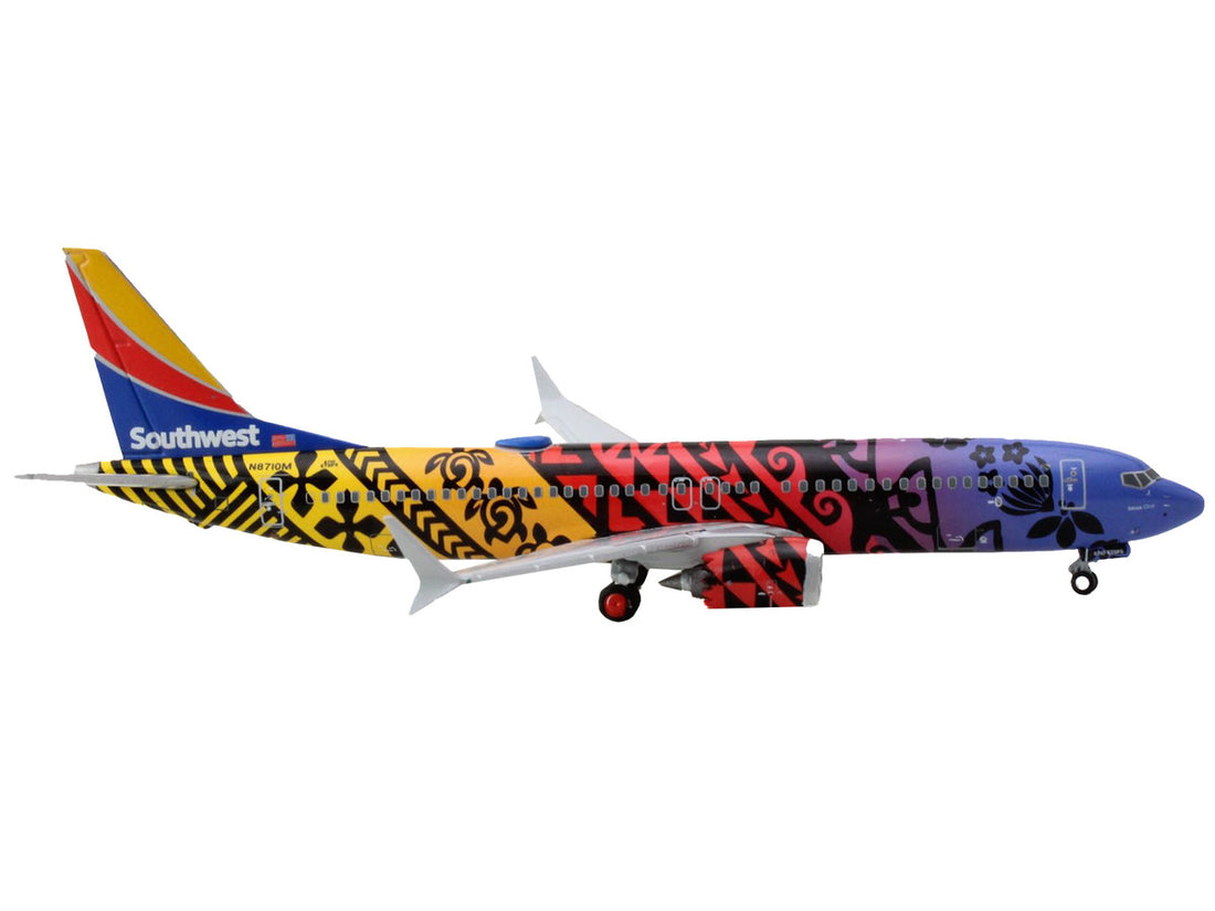 Boeing 737 MAX 8 Commercial Aircraft "Southwest Airlines - Imua One" Hawaiian Theme Livery 1/400 Diecast Model Airplane by GeminiJets-1