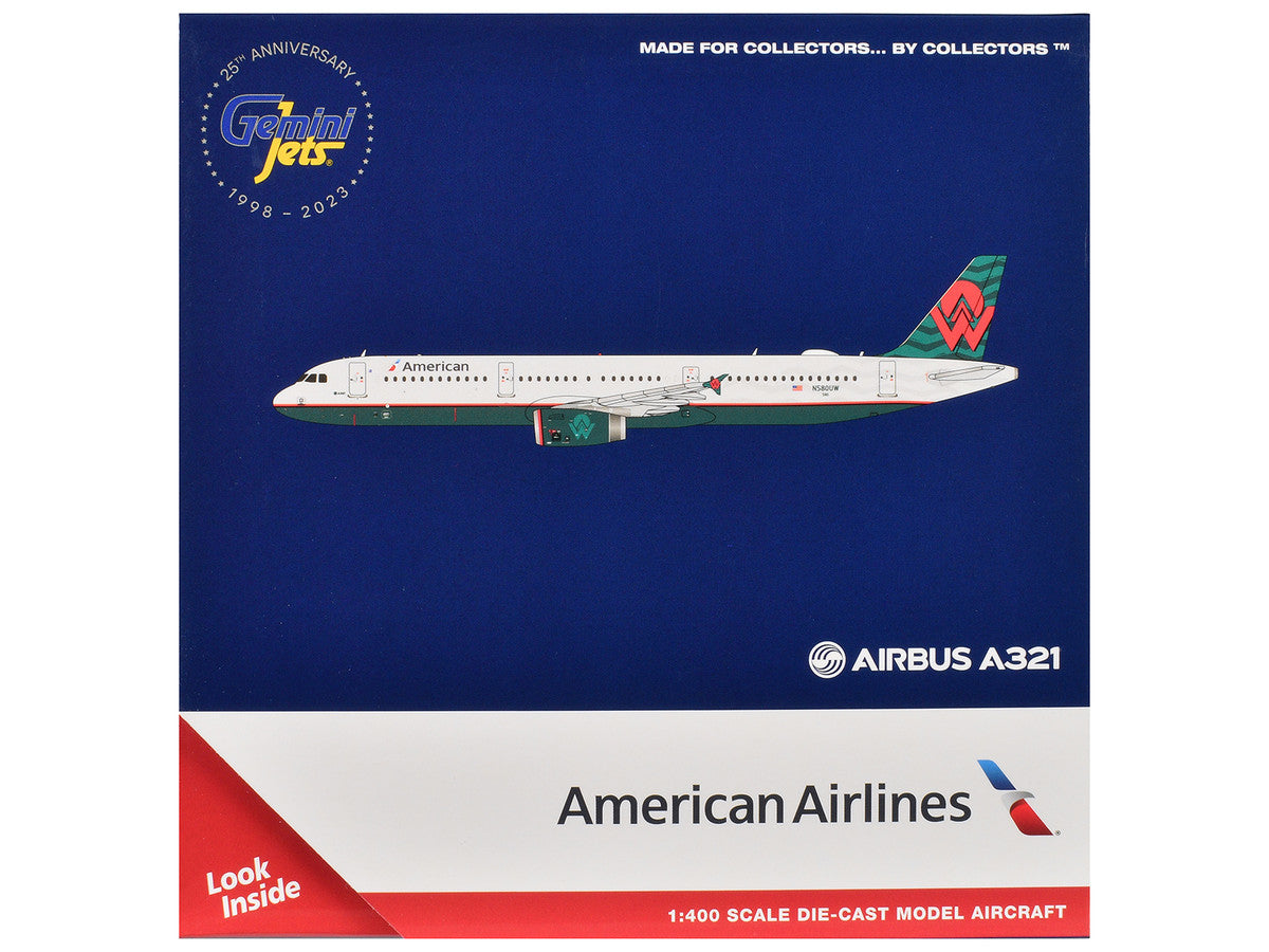 American Airlines America West Heritage Airbus A321 1:400 model packaging