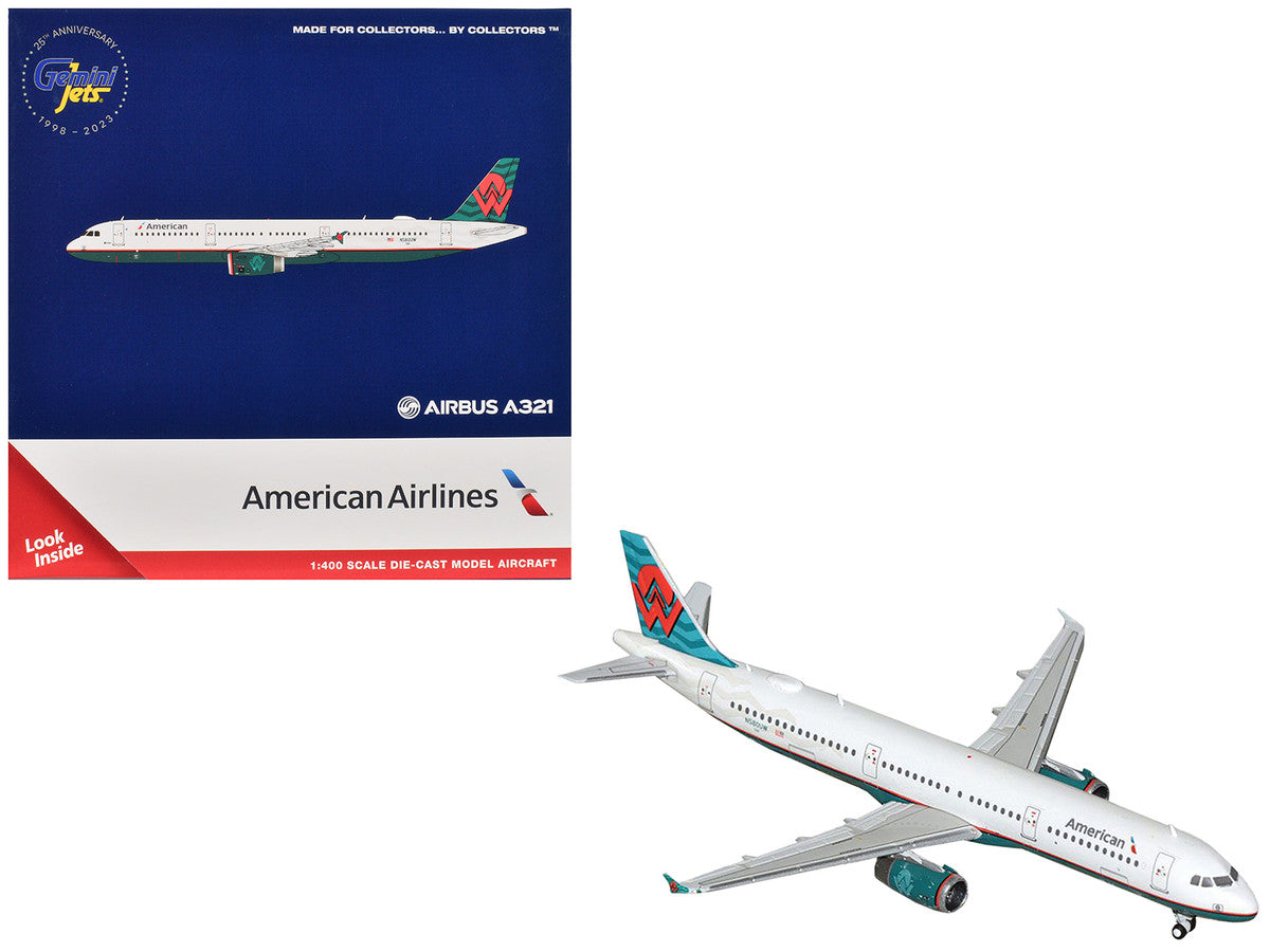 American Airlines Airbus A321 America West Heritage Jet N580UW 1:400 GeminiJets