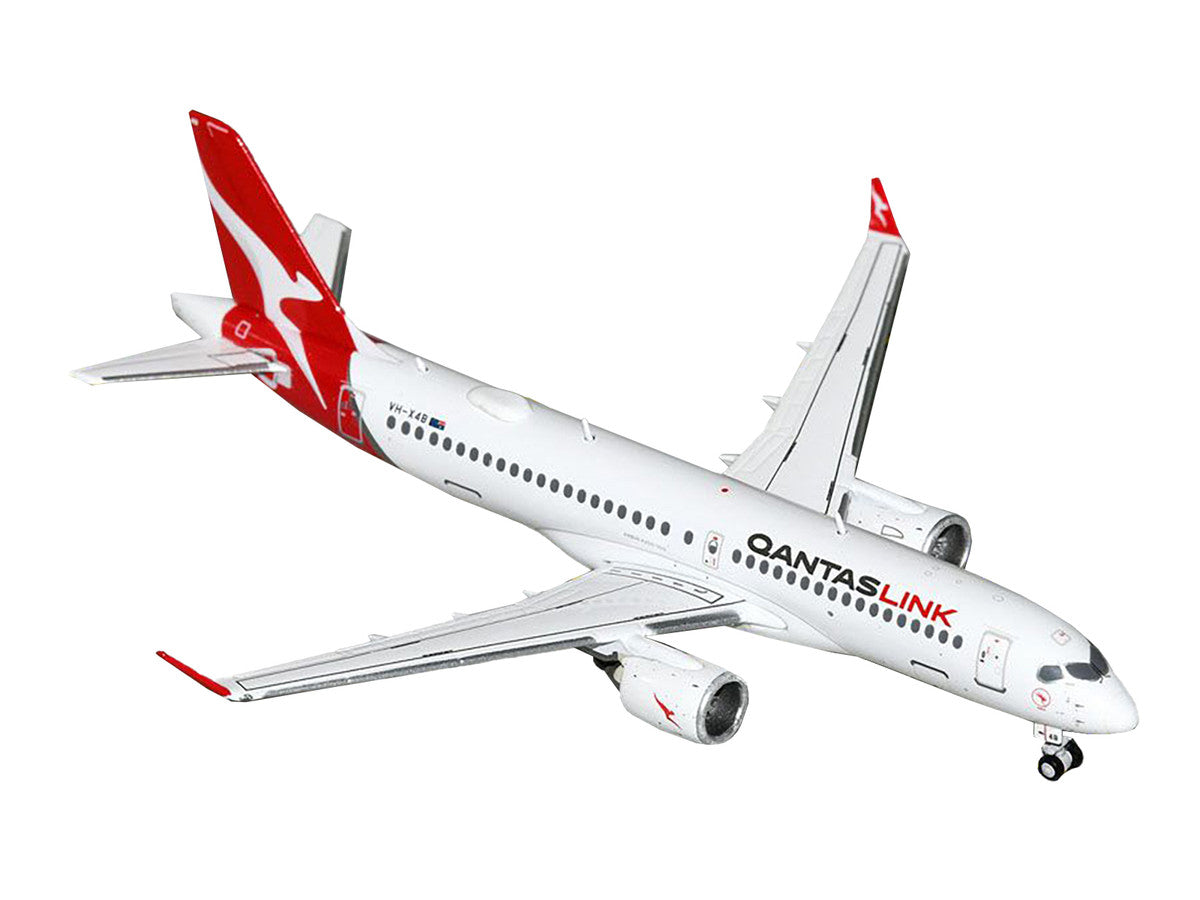 Airbus A220-300 Commercial Aircraft "QantasLink" (VH-X4B) White with Red Tail 1/400 Diecast Model Airplane by GeminiJets-0