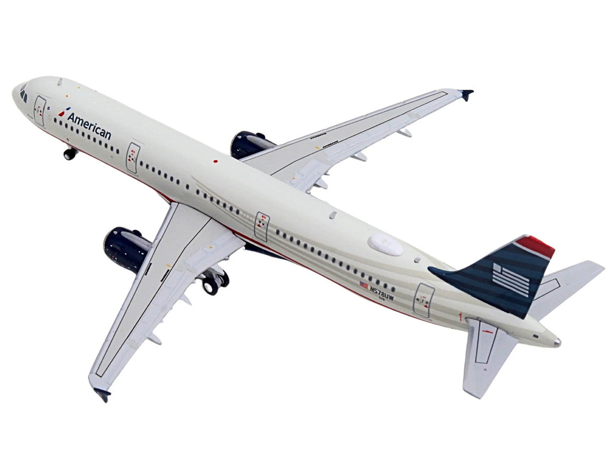 American Airlines US Airways Heritage Airbus A321 N578UW 1:400 side angle