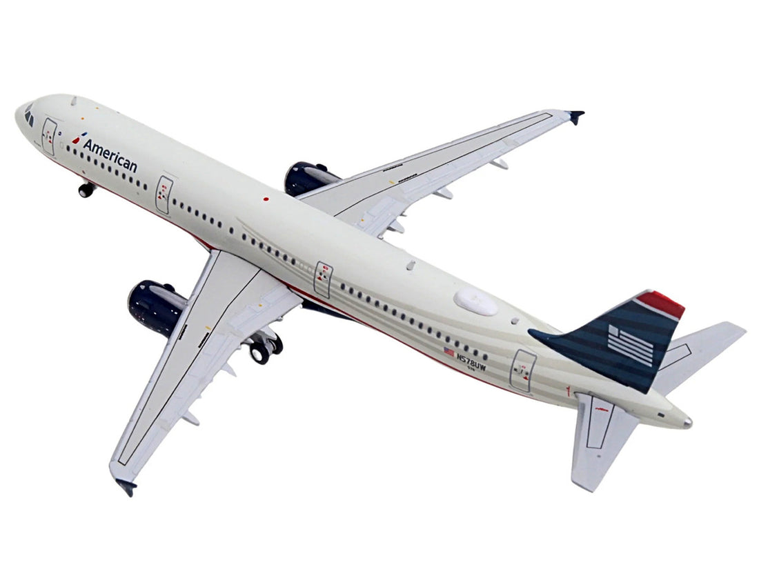American Airlines US Airways Heritage Airbus A321 N578UW 1:400 side angle