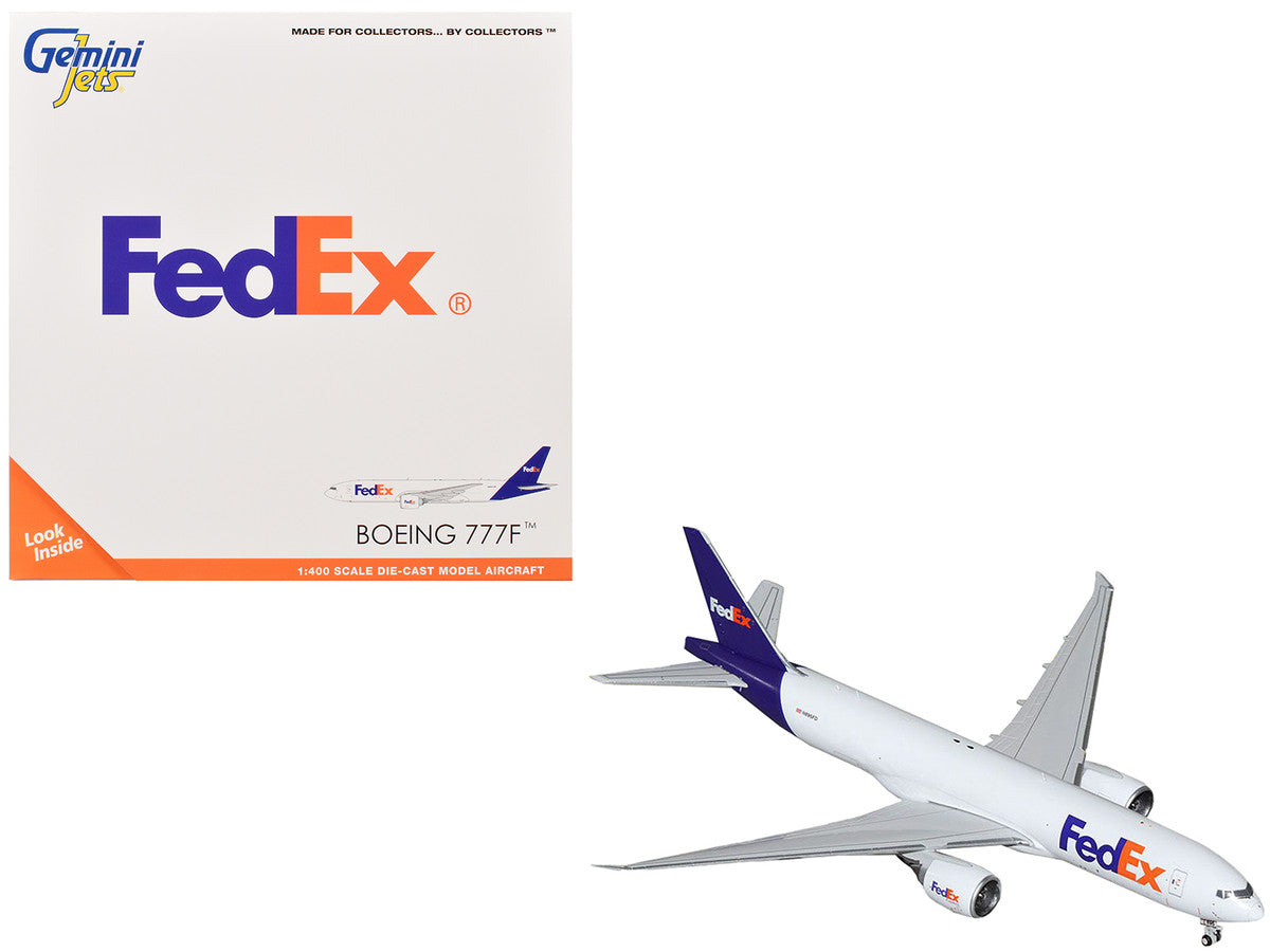 Boeing 777F Commercial Aircraft "FedEx (Federal Express)" (N895FD) White with Purple Tail 1/400 Diecast Model Airplane by GeminiJets-2
