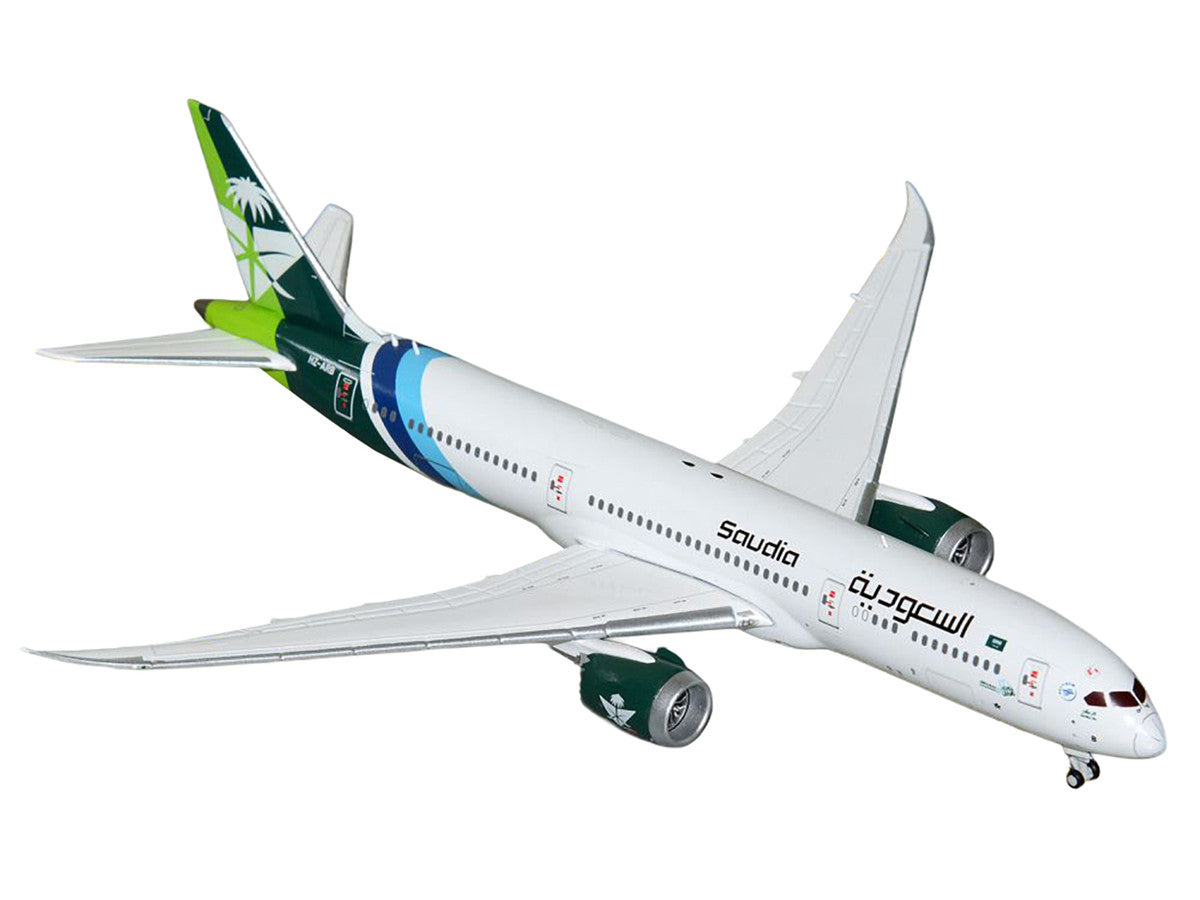 Boeing 787-9 Commercial Aircraft "Saudia Airline" (HZ-ARB) White with Tail Graphics 1/400 Diecast Model Airplane by GeminiJets-1