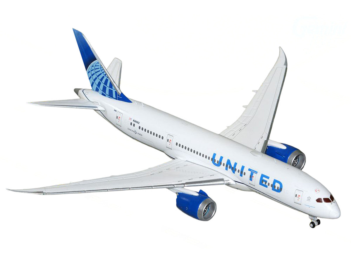 Boeing 787-8 Commercial Aircraft "United Airlines" (N26902) White with Blue Tail 1/400 Diecast Model Airplane by GeminiJets 3