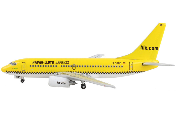 Boeing 737-700 Commercial Aircraft "Hapag-Lloyd" Yellow 1/400 Diecast Model Airplane by GeminiJets-1